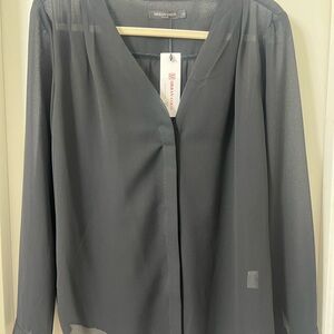 Urban Coco Women's Black Button Down Shirt